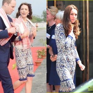 Tory Burch 'Chrissy' Madura Print Dress Small with Defect, Kate Middleton Dress